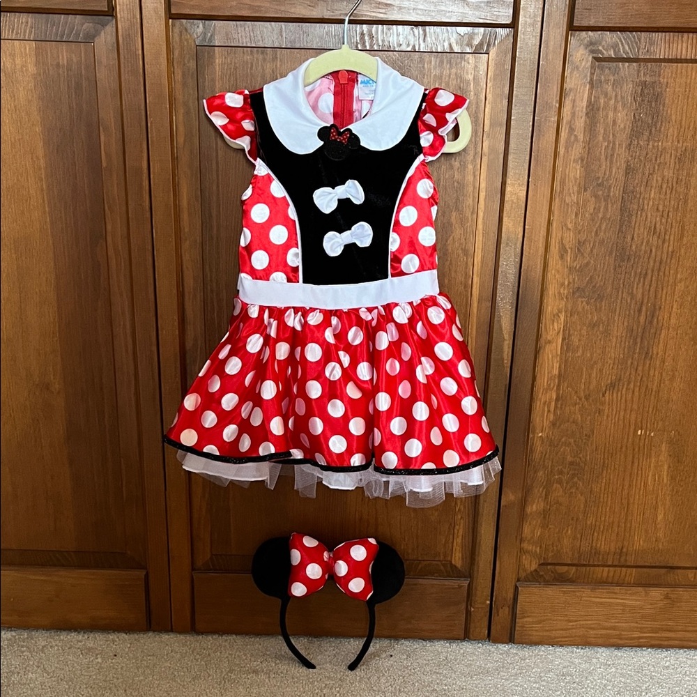 Minnie Mouse Red Polka Dot Kids Costume with Headband